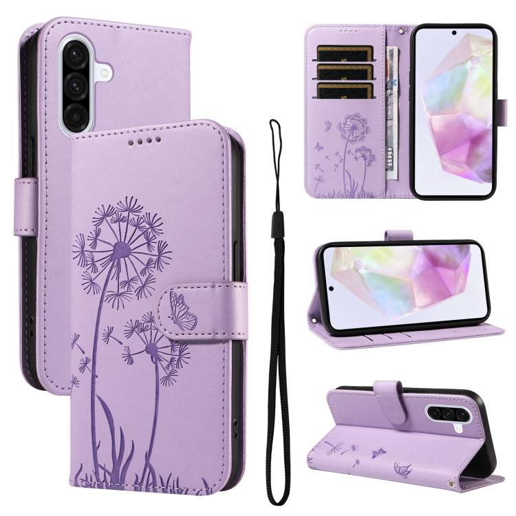 Custodia in pelle con motivo tarassaco per Samsung Galaxy A07, A36, A06 e A56