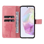 Custodia in pelle con motivo albero e gatto per Samsung Galaxy A36 5G e A06 5G
