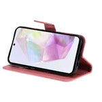 Custodia in pelle con motivo albero e gatto per Samsung Galaxy A36 5G e A06 5G