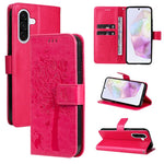 Custodia in pelle con motivo albero e gatto per Samsung Galaxy A36 5G e A06 5G