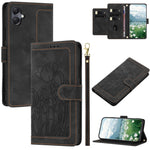 Custodia in pelle goffrata con tulipani per Samsung Galaxy A35 5G, A05, A05s e