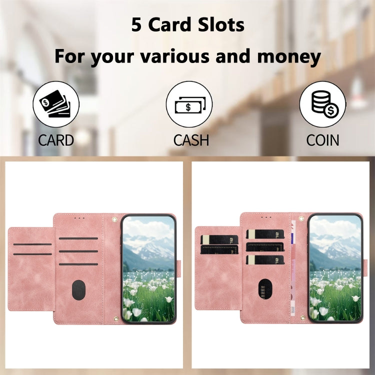 Custodia in pelle goffrata con tulipani per Samsung Galaxy A24 A23 A14 A34