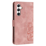 Custodia per telefono in pelle goffrata con tulipani e cordino, For Samsung Galaxy S24+ 5G, For Samsung Galaxy S24 5G, For Samsung Galaxy S23 FE 5G, For Samsung Galaxy S23 Ultra 5G