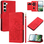 Custodia in pelle goffrata con tulipani per Samsung Galaxy S23+ 5G, S23 5G, S20