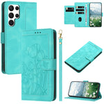 Custodia in pelle goffrata con tulipani per Samsung Galaxy S23+ 5G, S23 5G, S20