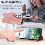 Custodia per telefono in pelle goffrata con tulipani e cordino, For Samsung Galaxy S21 Ultra 5G