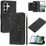 Custodia in pelle goffrata con tulipani e cordino per Samsung Galaxy S26 FE