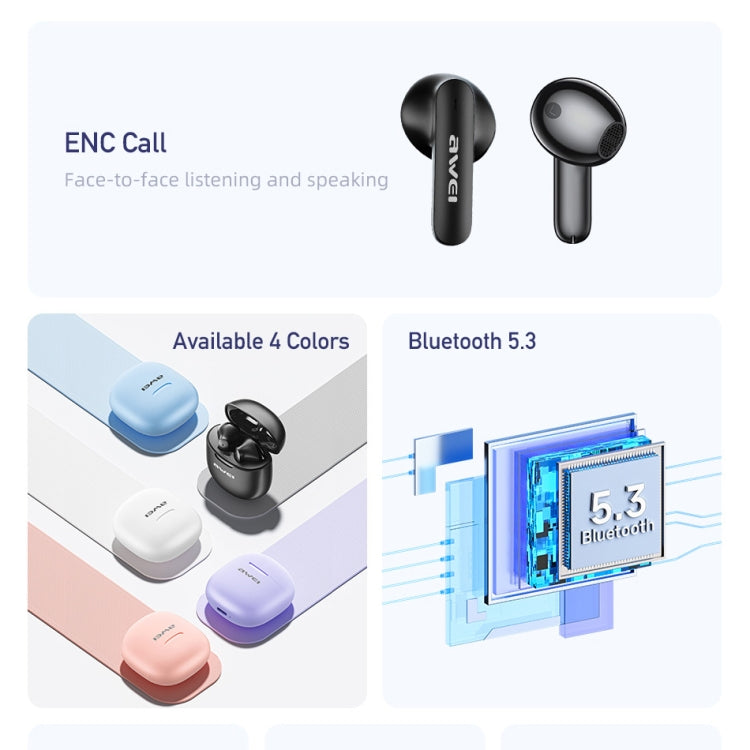 Awei T68 ENC Auricolare Bluetooth wireless gaming