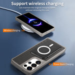 Custodia con supporto MagSafe 360 in fibra di carbonio per Samsung Galaxy S26