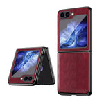 Custodia per telefono in PU con texture Crazy Horse per Samsung Galaxy Z Fold5 e