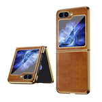 Custodia per telefono in PU con texture Crazy Horse per Samsung Galaxy Z Fold5 e