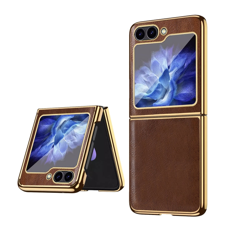 Custodia per telefono in PU con texture Crazy Horse per Samsung Galaxy Z Fold5 e