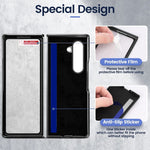 Custodia per telefono in PU con texture Crazy Horse per Samsung Galaxy Z Fold5 e