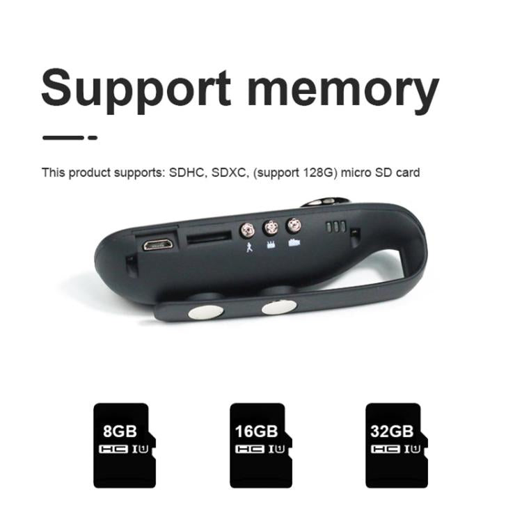 Videoregistratore HD 1080P portatile con clip posteriore