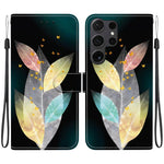 Custodia in pelle con disegno colorato e texture di cristallo per Samsung Galaxy
