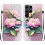 Custodia in pelle con disegno colorato e texture di cristallo per Samsung Galaxy
