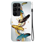 Custodia in pelle con disegno colorato e texture cristallo per Samsung Galaxy