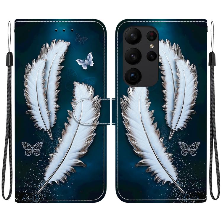 Custodia in pelle con disegno colorato e texture cristallo per Samsung Galaxy
