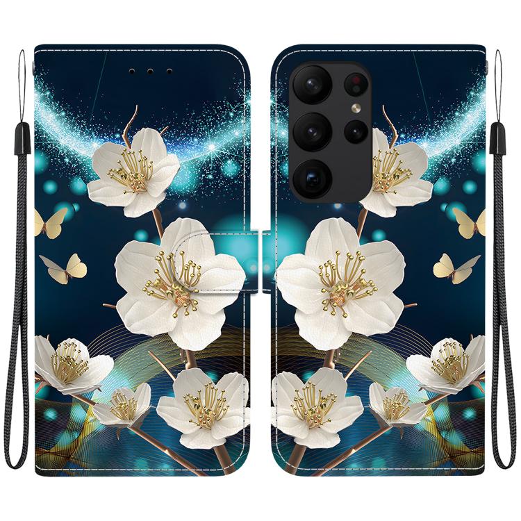 Custodia in pelle con disegno colorato e texture cristallo per Samsung Galaxy