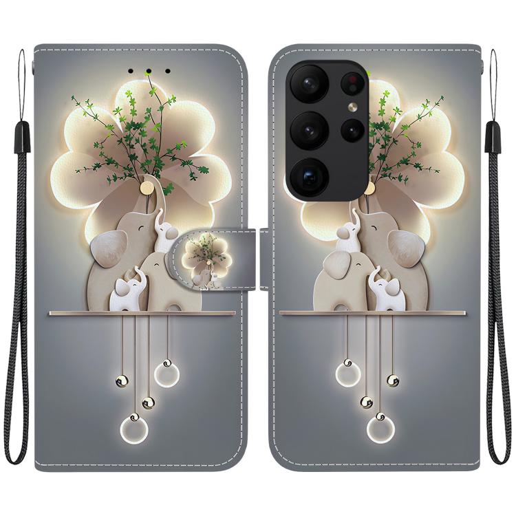 Custodia in pelle con disegno colorato e texture cristallo per Samsung Galaxy