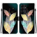 Custodia in pelle con disegno colorato e texture cristallo per Samsung Galaxy