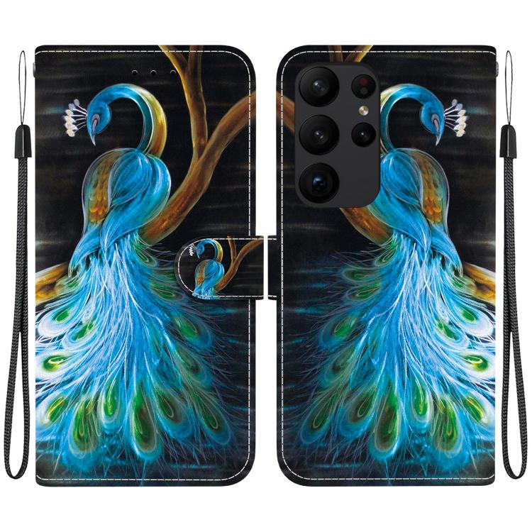 Custodia in pelle con disegno colorato e texture cristallo per Samsung Galaxy