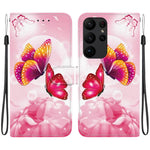 Custodia in pelle con disegno colorato e texture cristallo per Samsung Galaxy