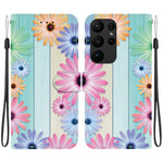 Custodia in pelle con disegno colorato e texture cristallo per Samsung Galaxy
