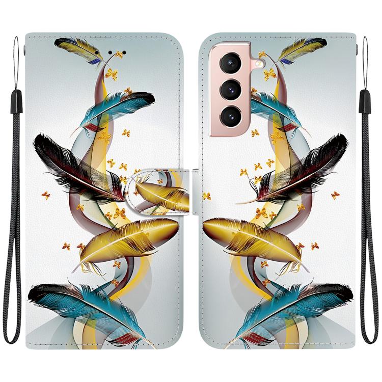 Custodia in pelle con disegno colorato e texture cristallo per Samsung Galaxy