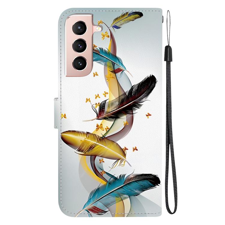 Custodia in pelle con disegno colorato e texture cristallo per Samsung Galaxy