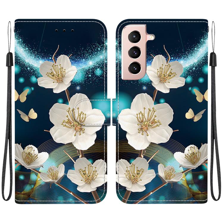Custodia in pelle con disegno colorato e texture cristallo per Samsung Galaxy