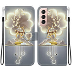 Custodia in pelle con disegno colorato e texture cristallo per Samsung Galaxy