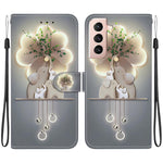Custodia in pelle con disegno colorato e texture cristallo per Samsung Galaxy