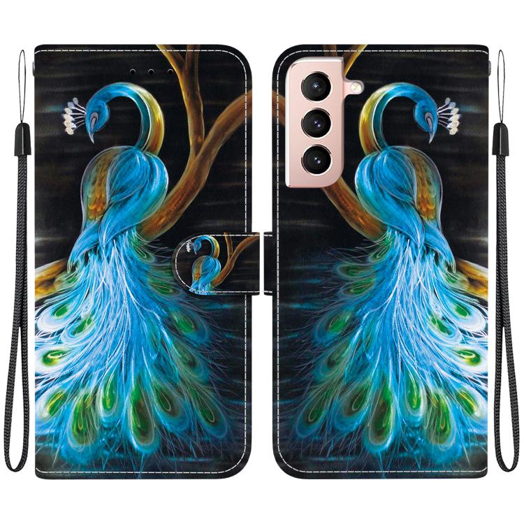 Custodia in pelle con disegno colorato e texture cristallo per Samsung Galaxy