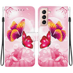 Custodia in pelle con disegno colorato e texture cristallo per Samsung Galaxy
