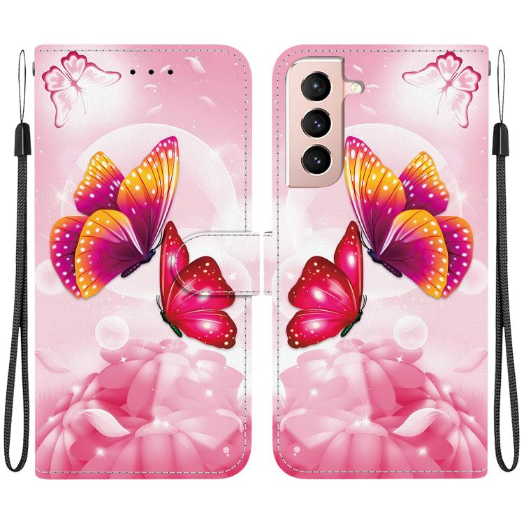 Custodia in pelle con disegno colorato e texture cristallo per Samsung Galaxy