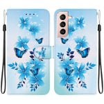 Custodia in pelle con disegno colorato e texture cristallo per Samsung Galaxy