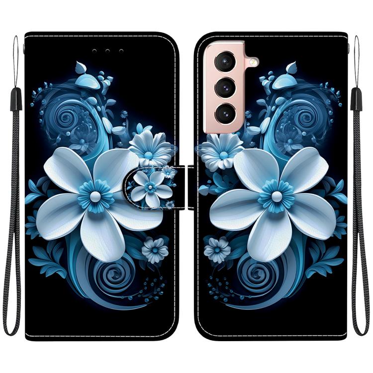 Custodia in pelle con disegno colorato e texture cristallo per Samsung Galaxy