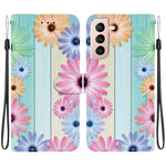 Custodia in pelle con disegno colorato e texture cristallo per Samsung Galaxy