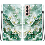 Custodia in pelle con disegno colorato e texture cristallo per Samsung Galaxy