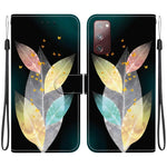 Custodia in pelle con disegno colorato e texture di cristallo per Samsung Galaxy