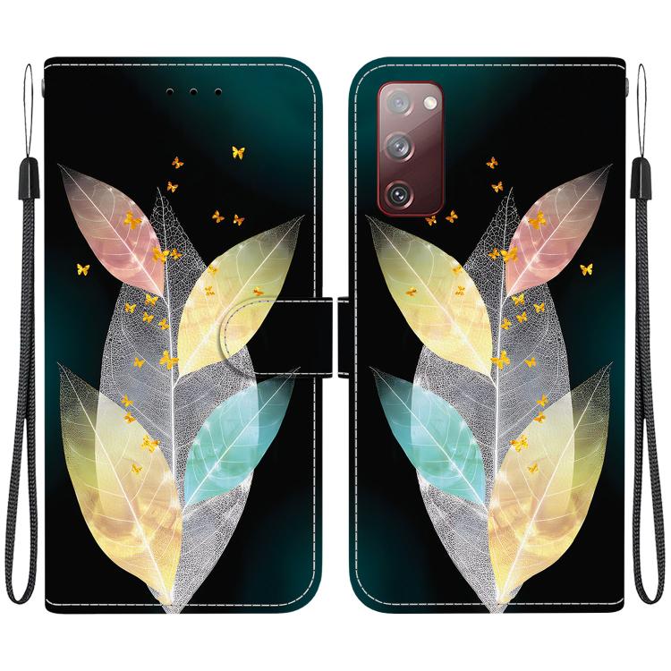 Custodia in pelle con disegno colorato e texture di cristallo per Samsung Galaxy