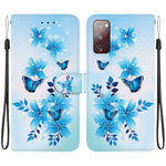 Custodia in pelle con disegno colorato e texture di cristallo per Samsung Galaxy