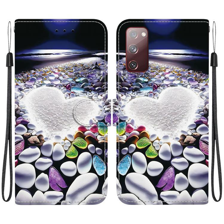 Custodia in pelle con disegno colorato e texture di cristallo per Samsung Galaxy