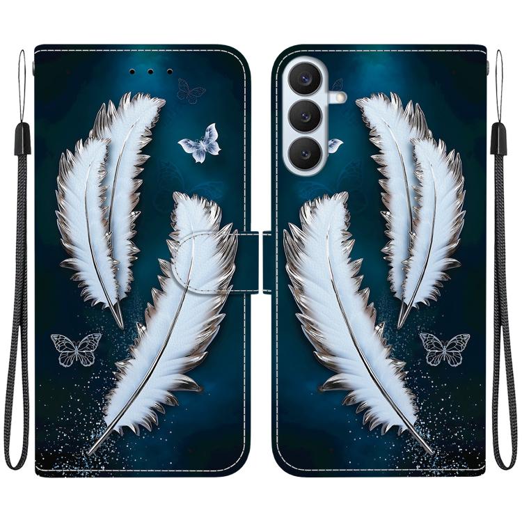 Custodia in pelle con disegno colorato e texture cristallo per Samsung Galaxy