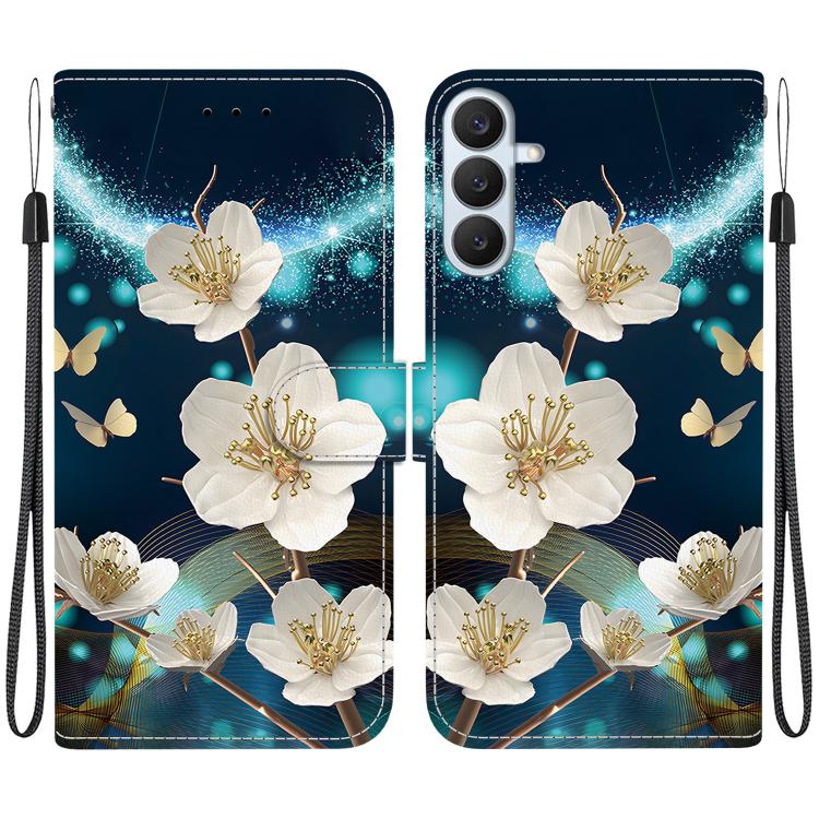 Custodia in pelle con disegno colorato e texture cristallo per Samsung Galaxy