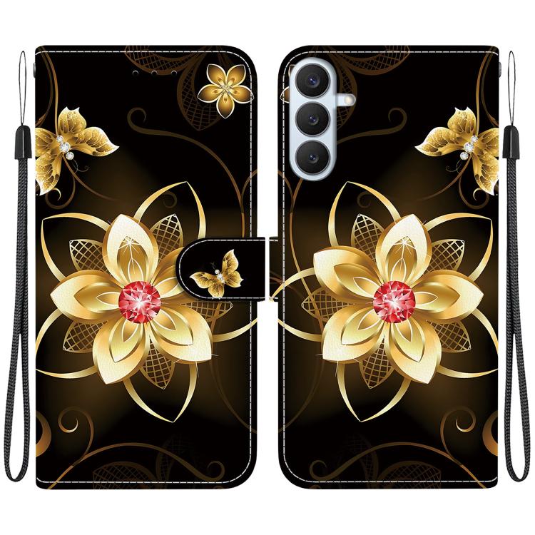 Custodia in pelle con disegno colorato e texture cristallo per Samsung Galaxy