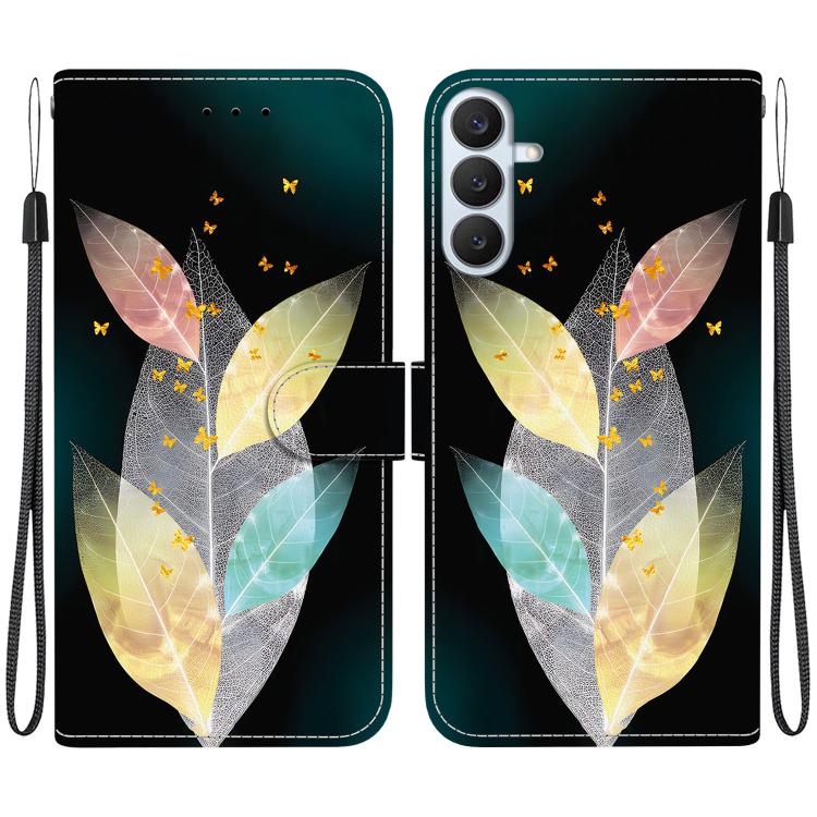 Custodia in pelle con disegno colorato e texture cristallo per Samsung Galaxy