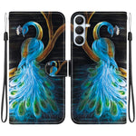 Custodia in pelle con disegno colorato e texture cristallo per Samsung Galaxy