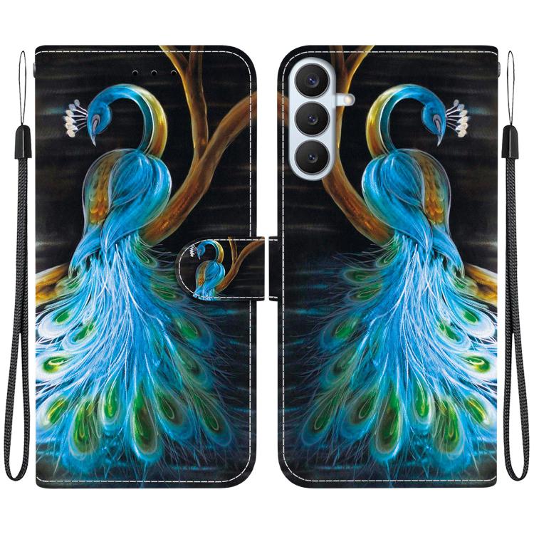 Custodia in pelle con disegno colorato e texture cristallo per Samsung Galaxy